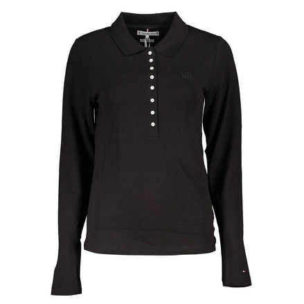 Tommy Hilfiger Black Cotton Polo Shirt Tommy Hilfiger