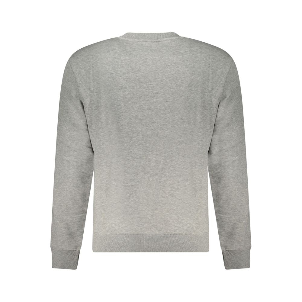 Napapijri Gray Cotton Men Sweatshirt Napapijri