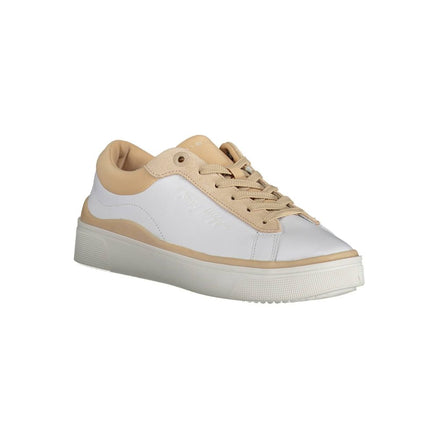 Tommy Hilfiger White Polyester Sneaker Tommy Hilfiger