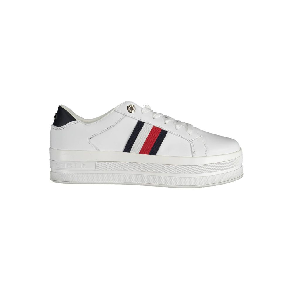 Tommy Hilfiger White Polyester Sneaker Tommy Hilfiger