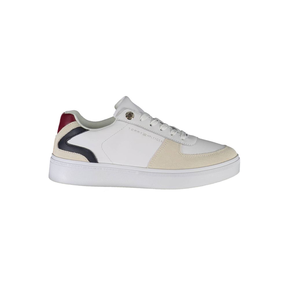 Tommy Hilfiger White Polyester Sneaker Tommy Hilfiger