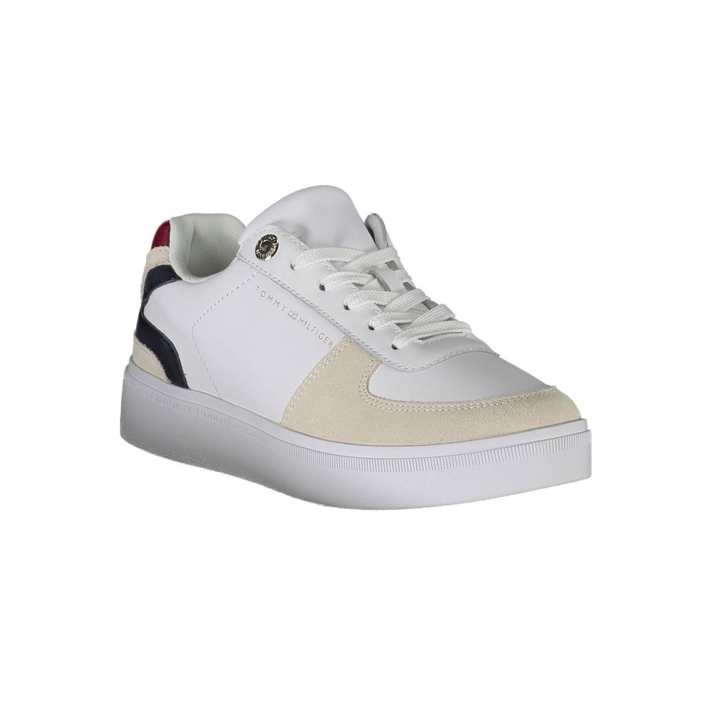 Tommy Hilfiger White Polyester Sneaker Tommy Hilfiger