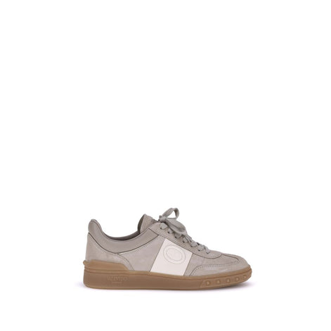 Valentino Garavani Beige Calf Leather Bos Taurus Low Top Sneakers Valentino Garavani