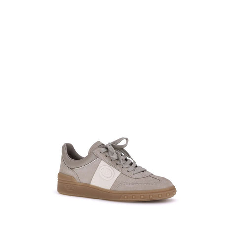 Valentino Garavani Beige Calf Leather Bos Taurus Low Top Sneakers Valentino Garavani