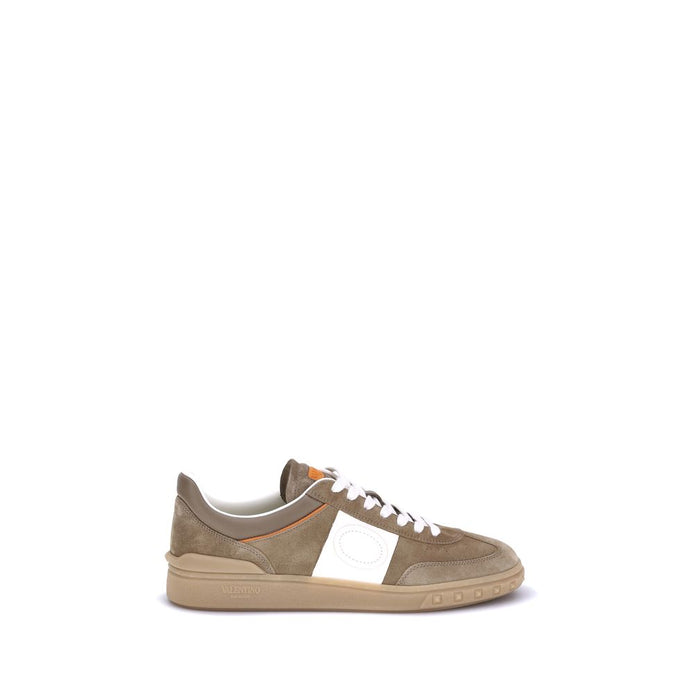 Valentino Garavani Brown Calf Leather Bos Taurus Chunky Sneakers Valentino Garavani