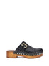 Chloé Black Calf Leather Bos Taurus Clogs Chloé