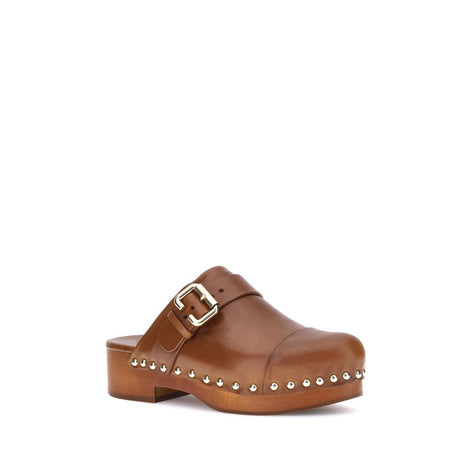 Chloé Brown Calf Leather Bos Taurus Clogs Chloé