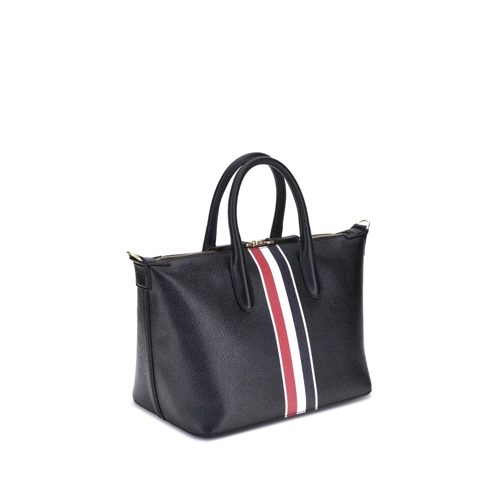 Thom Browne Black Calf Leather Bos Taurus Handbag Thom Browne