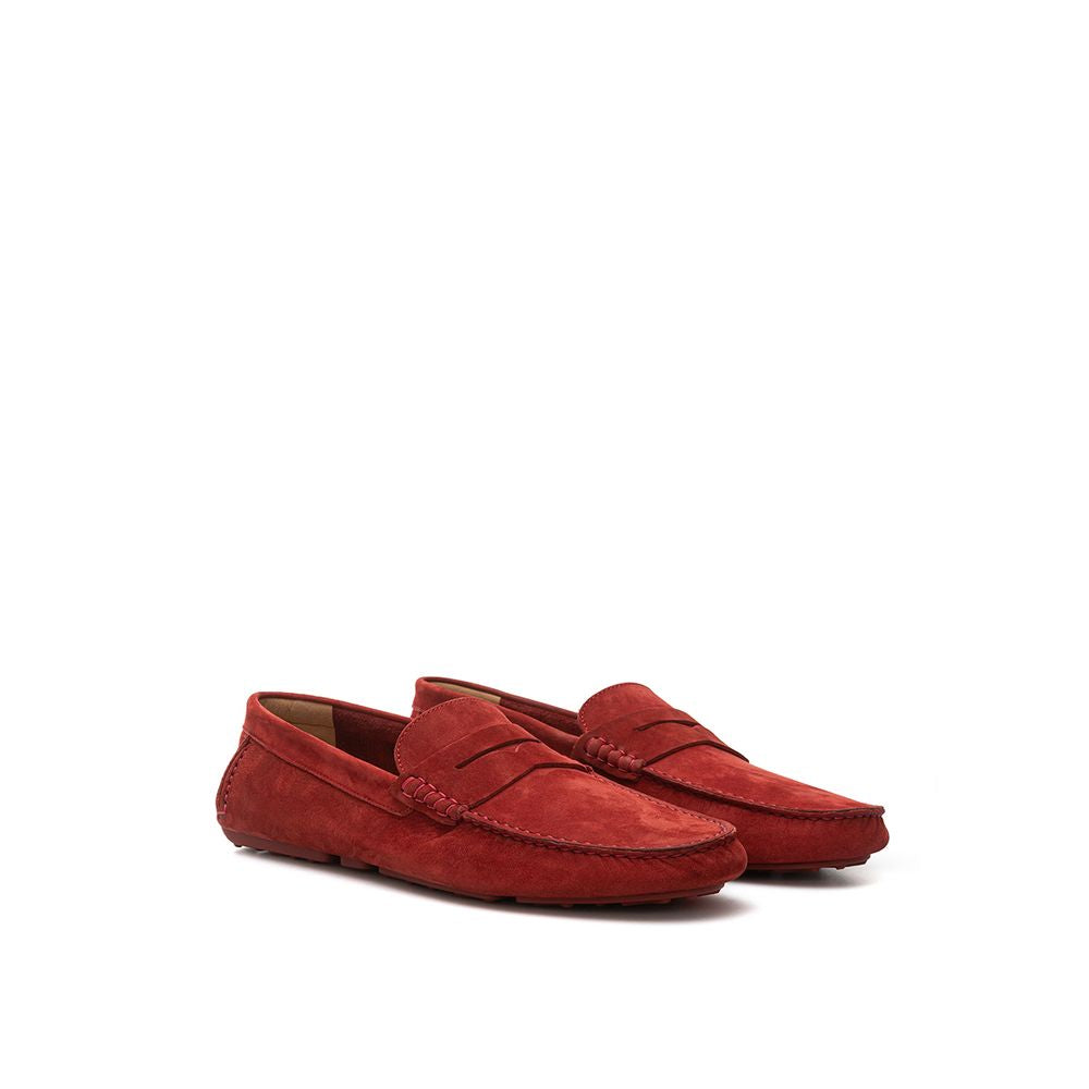 Bally Bordeaux Leather Moccassin Bally