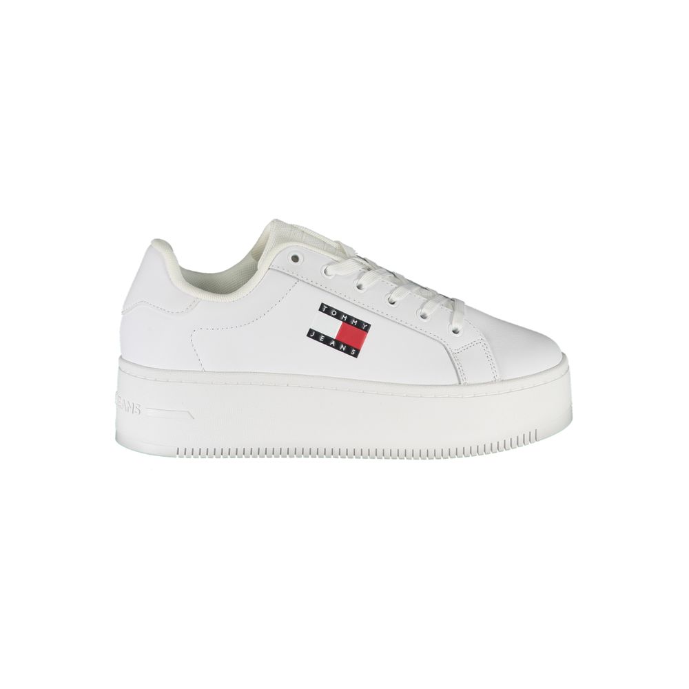 Tommy Hilfiger White Polyester Sneaker Tommy Hilfiger
