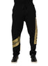Dolce & Gabbana Black Cotton Logo Tape Men Jogger Pants Dolce & Gabbana