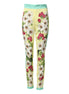 Dolce & Gabbana Yellow Silk Floral Leggings Pants Dolce & Gabbana