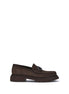 Ferragamo Brown Calf Leather Bos Taurus Slip-On Loafers Ferragamo