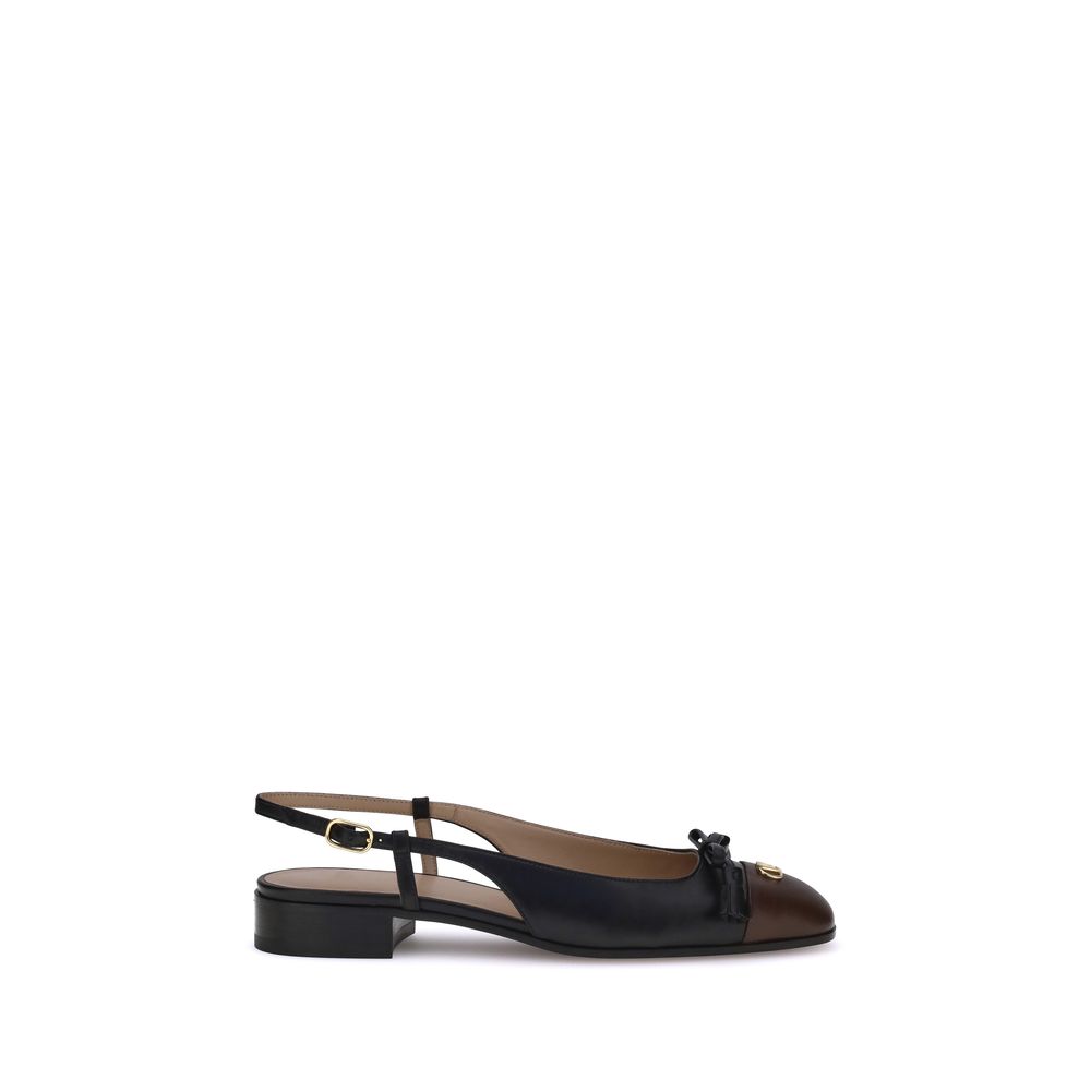 Valentino Garavani Black Goatskin Ballet Flats Valentino Garavani