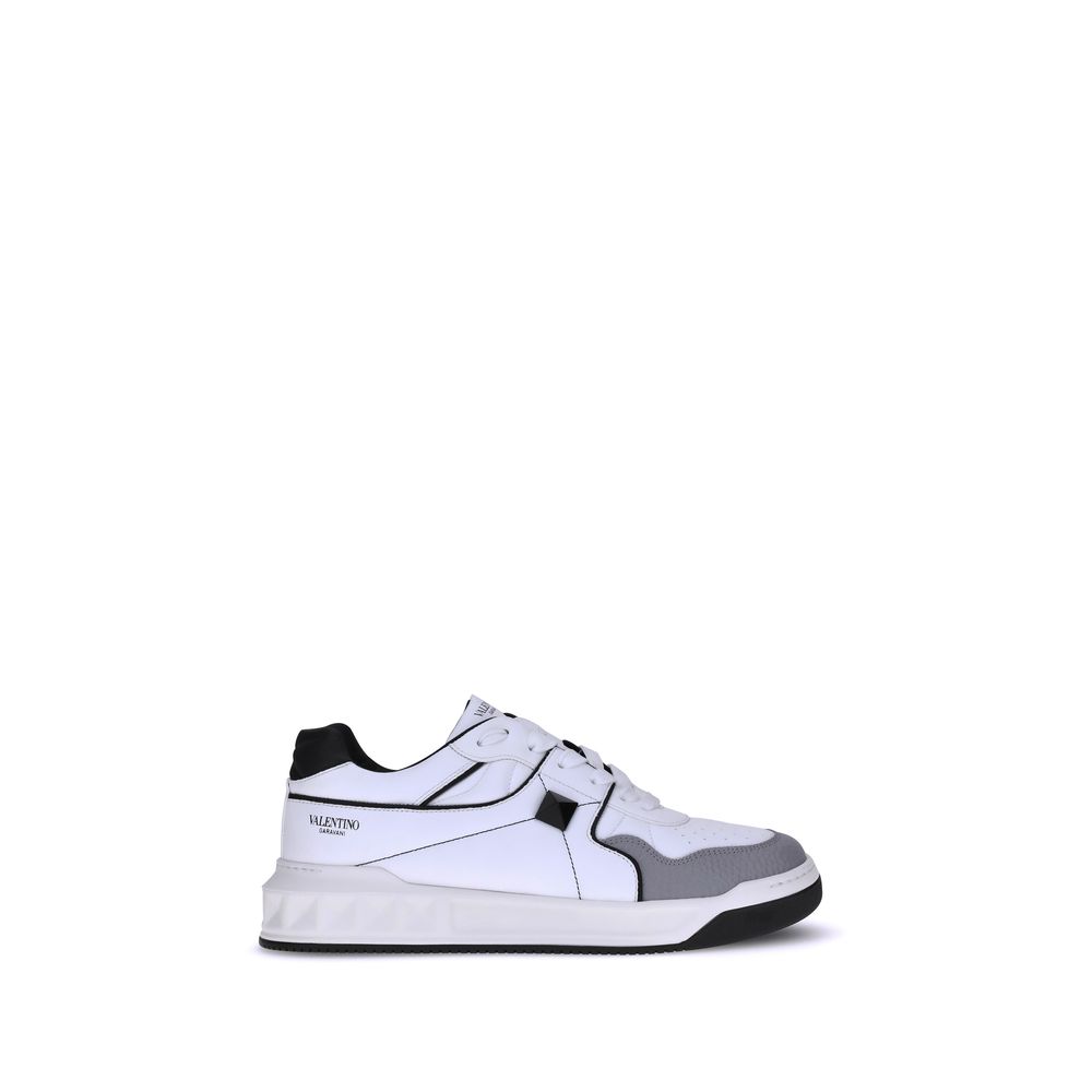 Valentino Garavani White Calf Leather Bos Taurus Low Top Sneakers Valentino Garavani
