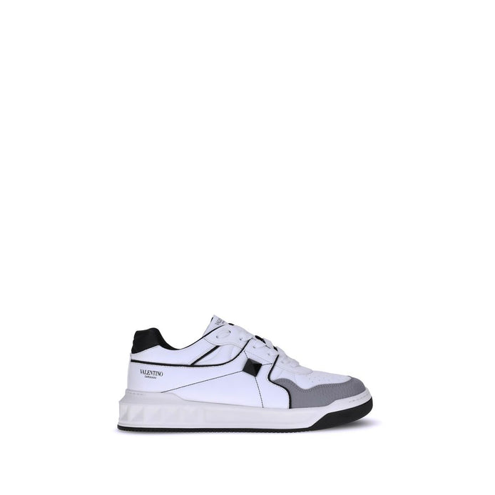 Valentino Garavani White Calf Leather Bos Taurus Low Top Sneakers Valentino Garavani
