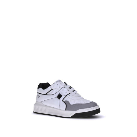 Valentino Garavani White Calf Leather Bos Taurus Low Top Sneakers Valentino Garavani