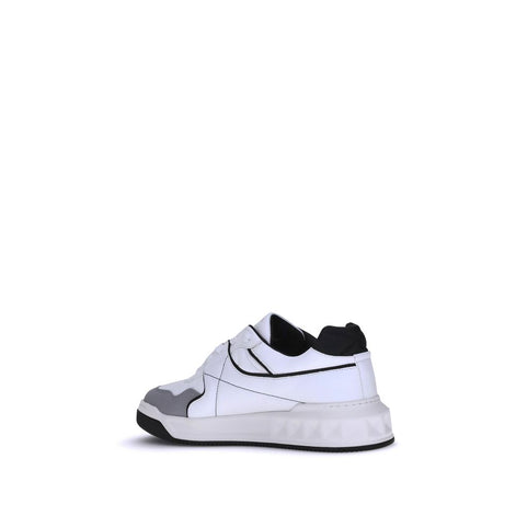 Valentino Garavani White Calf Leather Bos Taurus Low Top Sneakers Valentino Garavani