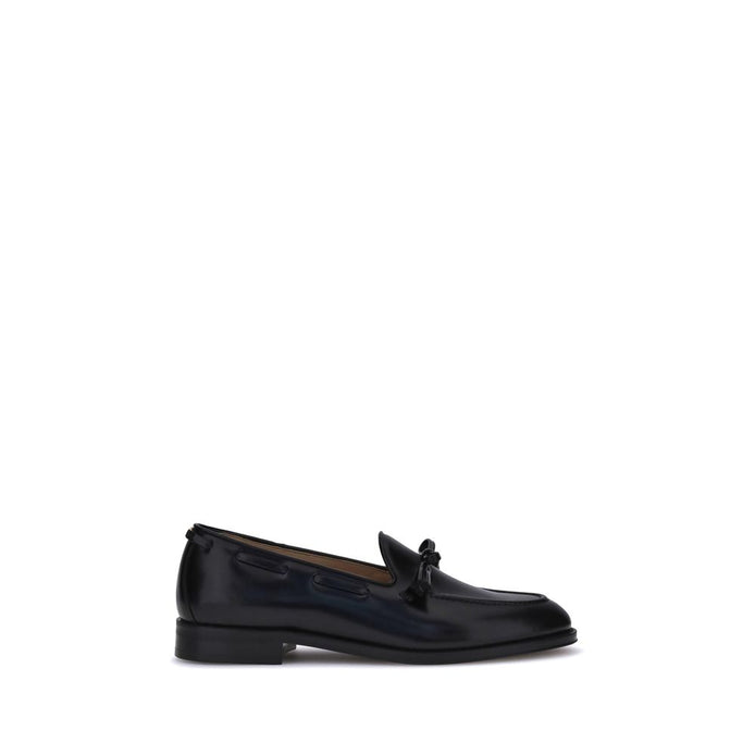Valentino Garavani Black Calf Leather Bos Taurus Slip-On Loafers Valentino Garavani