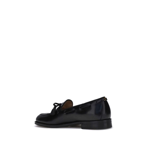 Valentino Garavani Black Calf Leather Bos Taurus Slip-On Loafers Valentino Garavani