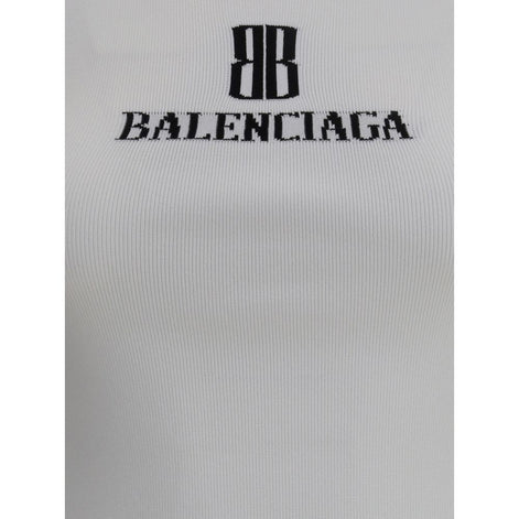 Balenciaga White Viscose Top Balenciaga