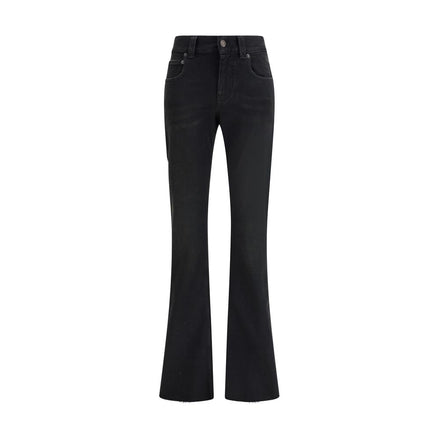 Balenciaga Black Cotton Bootcut Jeans Balenciaga