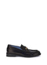 Versace Black Calf Leather Bos Taurus Slip-On Loafers Versace