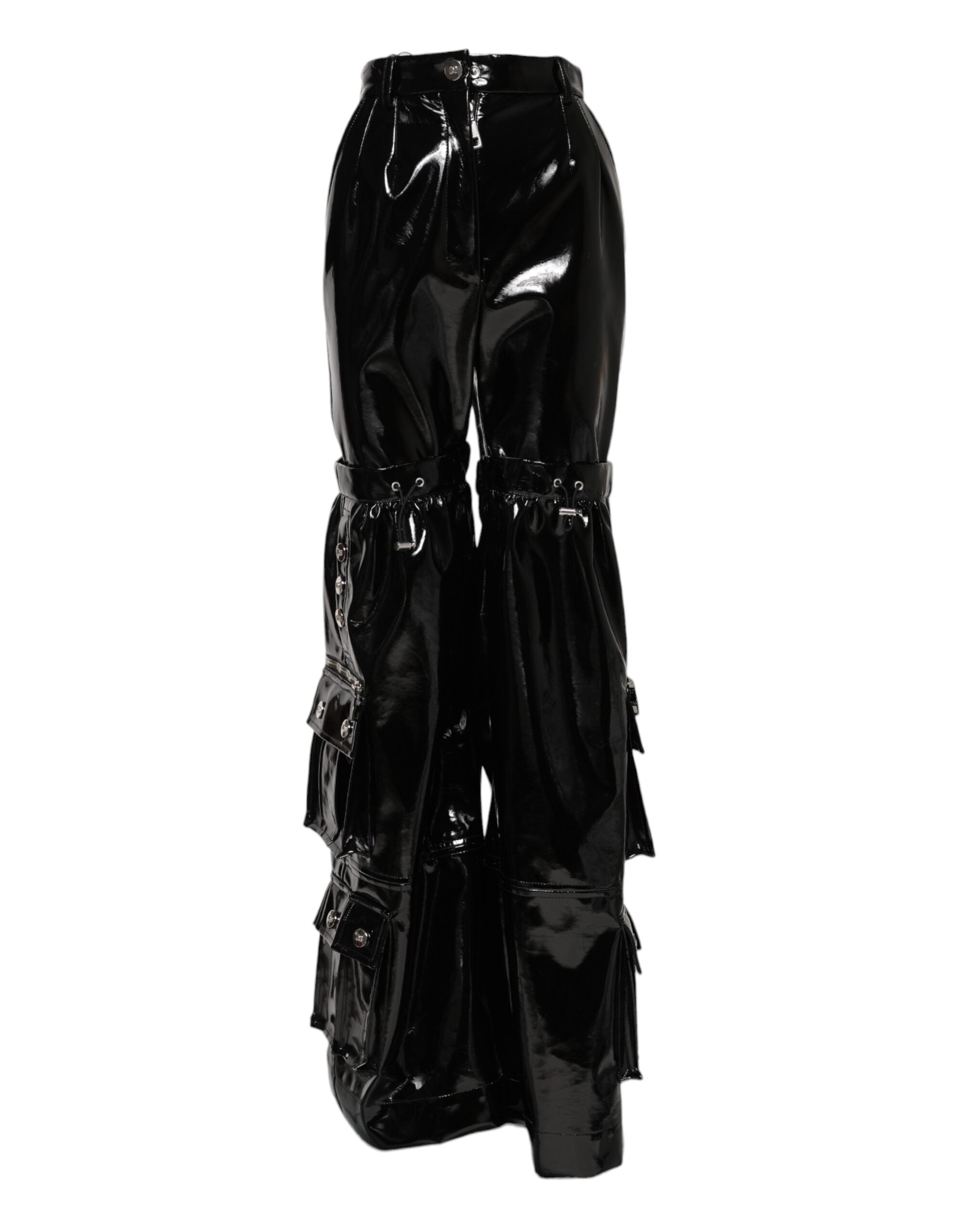 Dolce & Gabbana Black High Waist Cargo Bootcut Pants Dolce & Gabbana