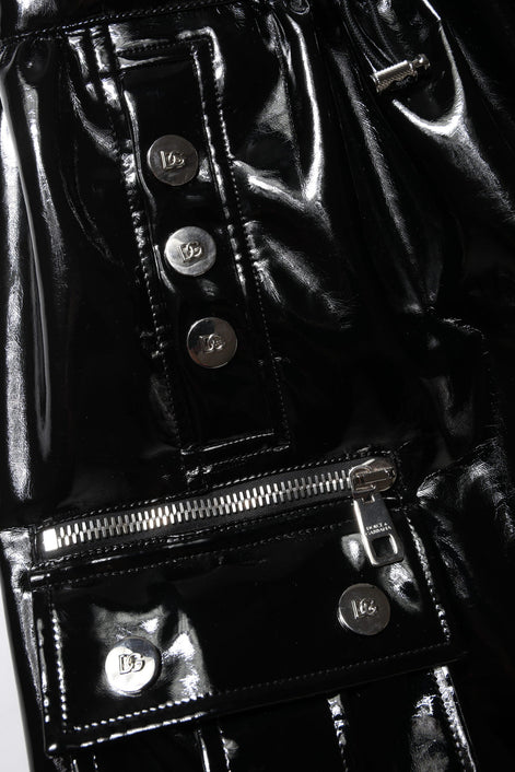 Dolce & Gabbana Black High Waist Cargo Bootcut Pants Dolce & Gabbana