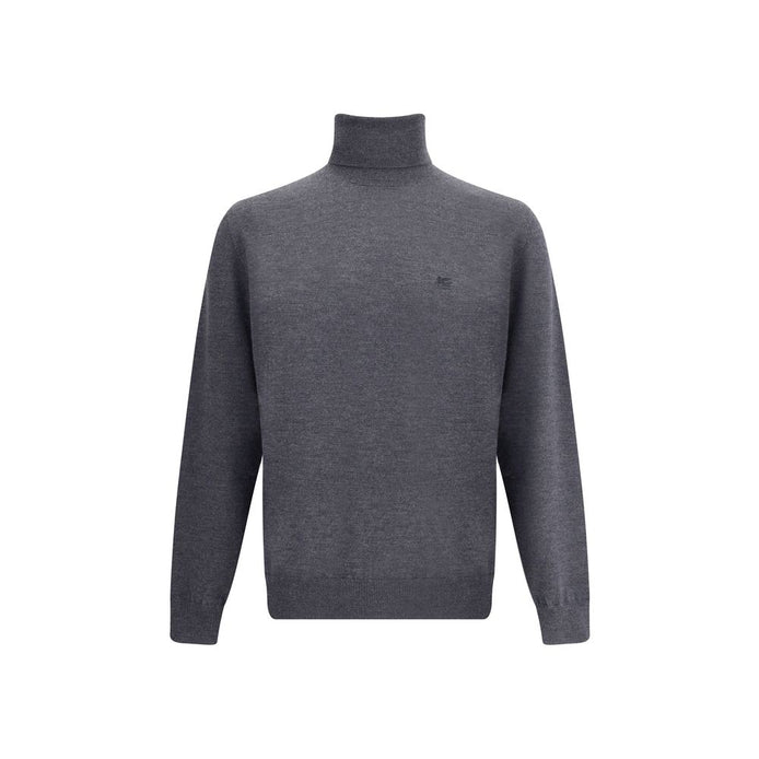 Etro Gray Wool Turtleneck Etro