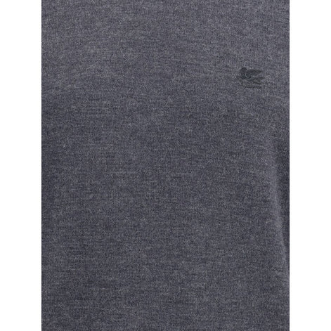 Etro Gray Wool Turtleneck Etro