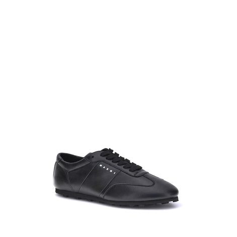 Marni Black Calf Leather Bos Taurus Athletic Sneakers Marni
