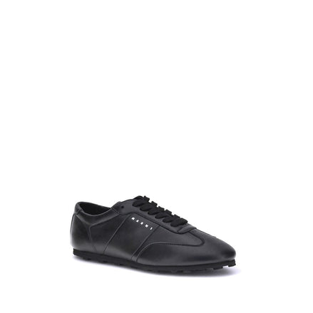 Marni Black Calf Leather Bos Taurus Athletic Sneakers Marni