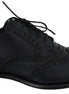 Dolce & Gabbana Dark Blue Leather Wingtip Oxford Dress Shoes Dolce & Gabbana