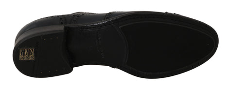 Dolce & Gabbana Dark Blue Leather Wingtip Oxford Dress Shoes Dolce & Gabbana