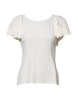 Dolce & Gabbana White Round Neck Short Sleeves Blouse Top Dolce & Gabbana