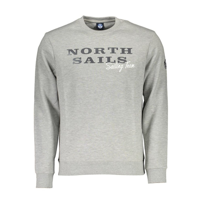 North Sails Gray Cotton Men Sweater North Sails
