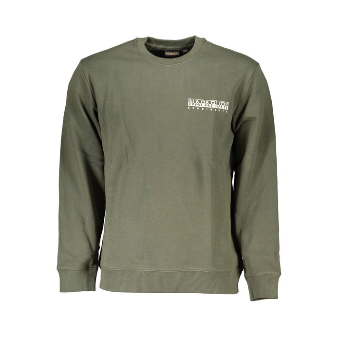Napapijri Verde Cotton Men Sweatshirt Napapijri