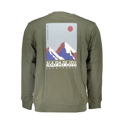 Napapijri Verde Cotton Men Sweatshirt Napapijri