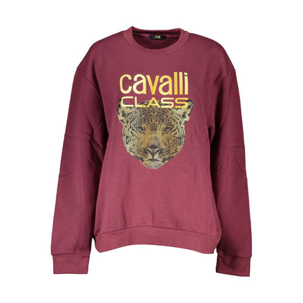 Cavalli Class Purple Cotton Women Sweater Cavalli Class