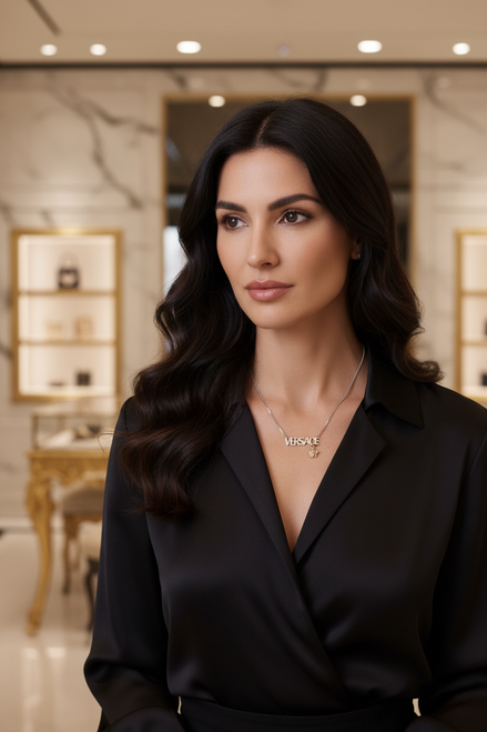 Collier Versace en métal doré