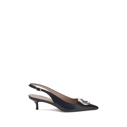 Ferragamo Black Calf Leather Bos Taurus High Heel Pumps Ferragamo