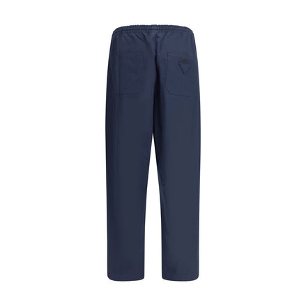 Prada Blue Cotton Casual Pants Prada