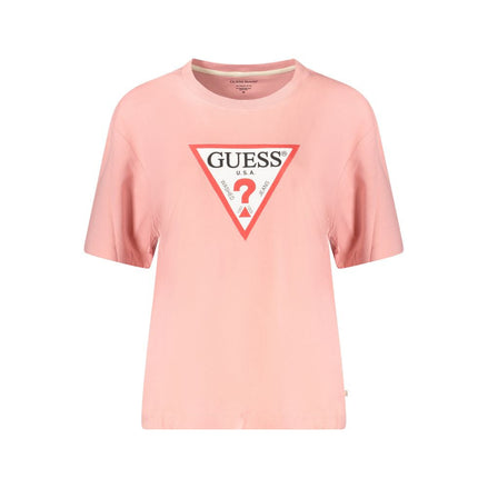 Guess Jeans Pink Organic Cotton Women T-Shirt Guess Jeans