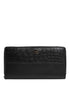 Dolce & Gabbana Black Leather Logo Plaque Zip Around Continental Wallet Dolce & Gabbana