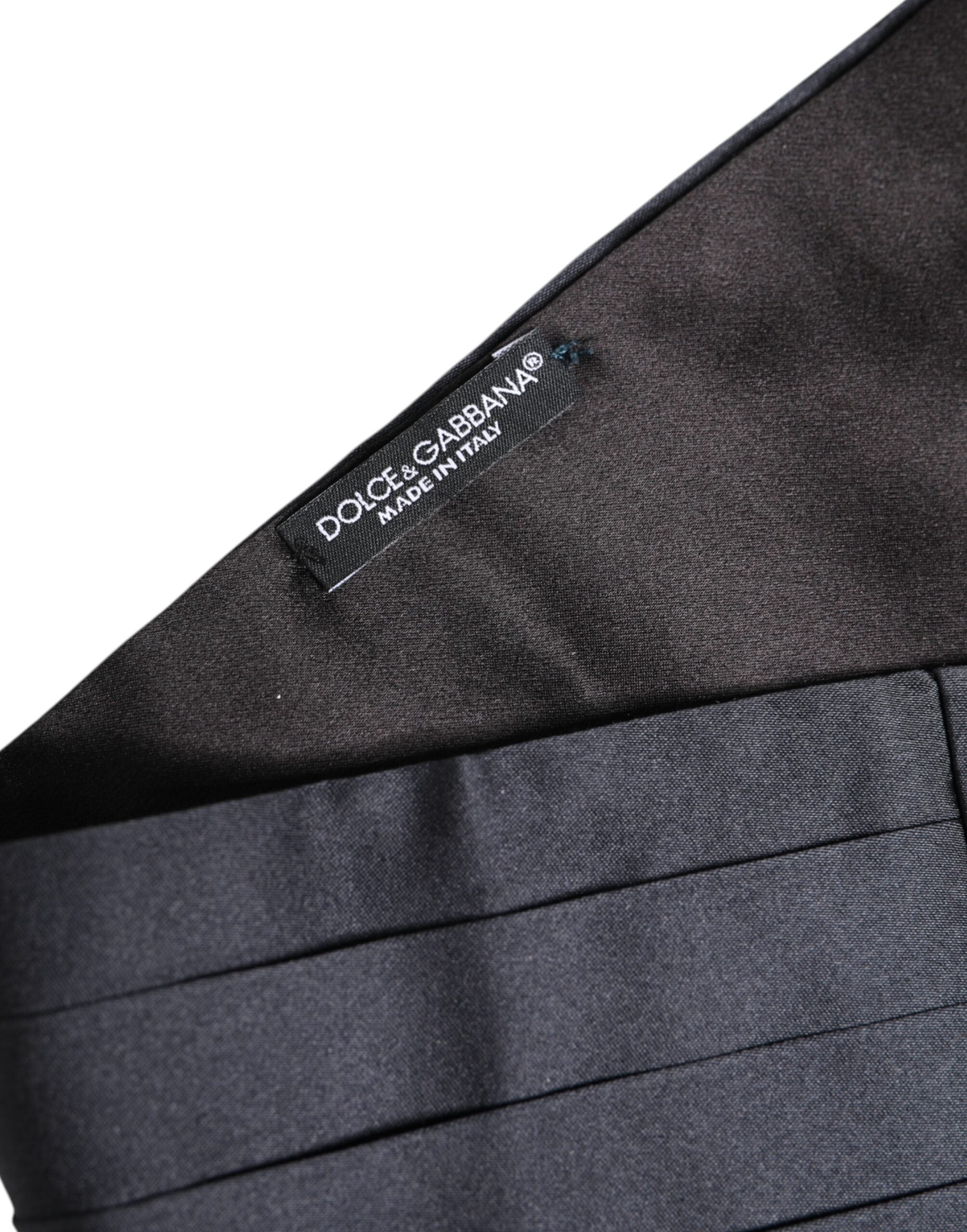 Dolce & Gabbana Dark Blue 100% Silk Belt Waist Cummerbund Dolce & Gabbana