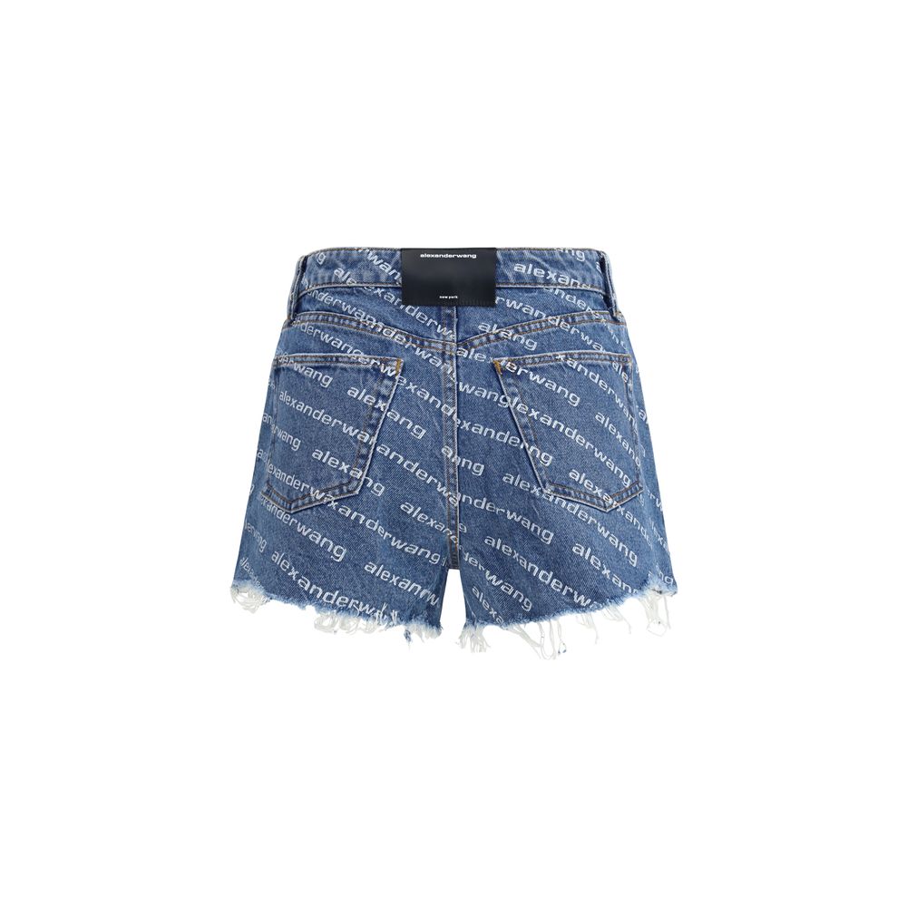 Alexander Wang Blue Cotton Bermuda Shorts Alexander Wang