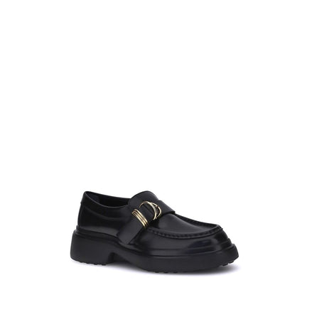 Tod's Black Rubber Platform Loafers Tod's