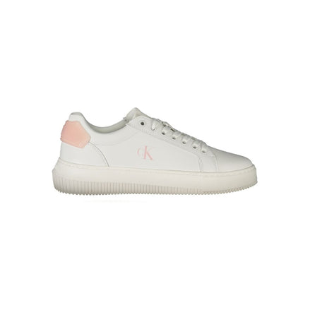 Baskets Calvin Klein en cuir blanc pour femme