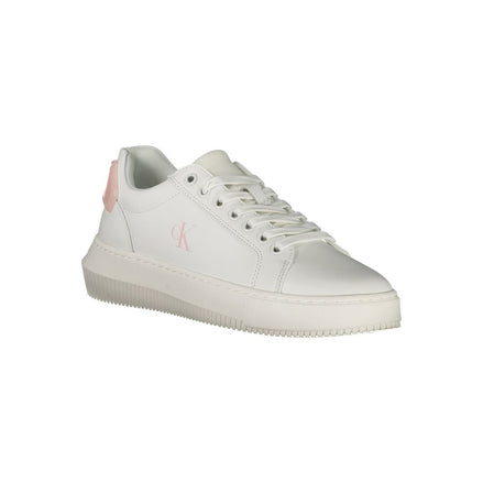 Baskets Calvin Klein en cuir blanc pour femme